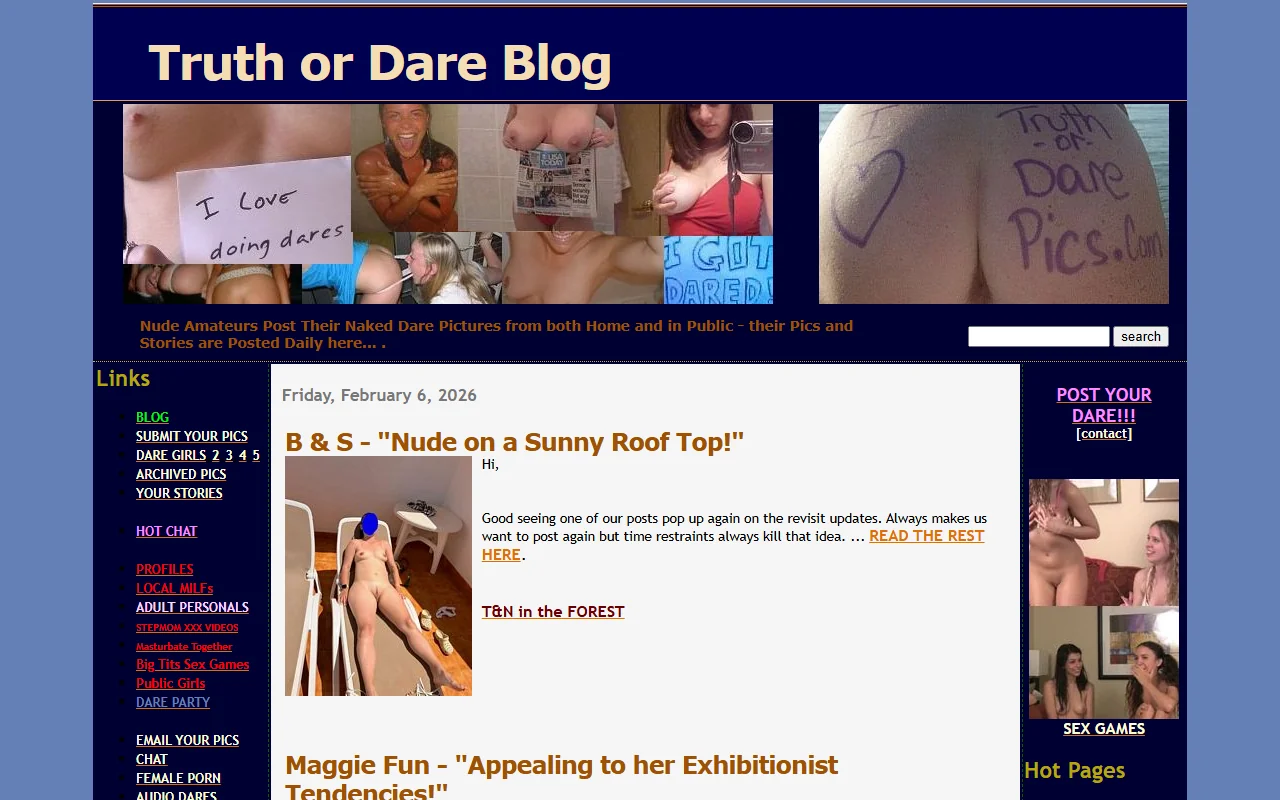 Screenshot of Truthordarepics